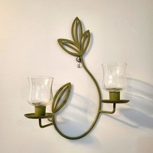 PARTYLITE Herbal Spring Wall Sconce ~ Peg Light holders.